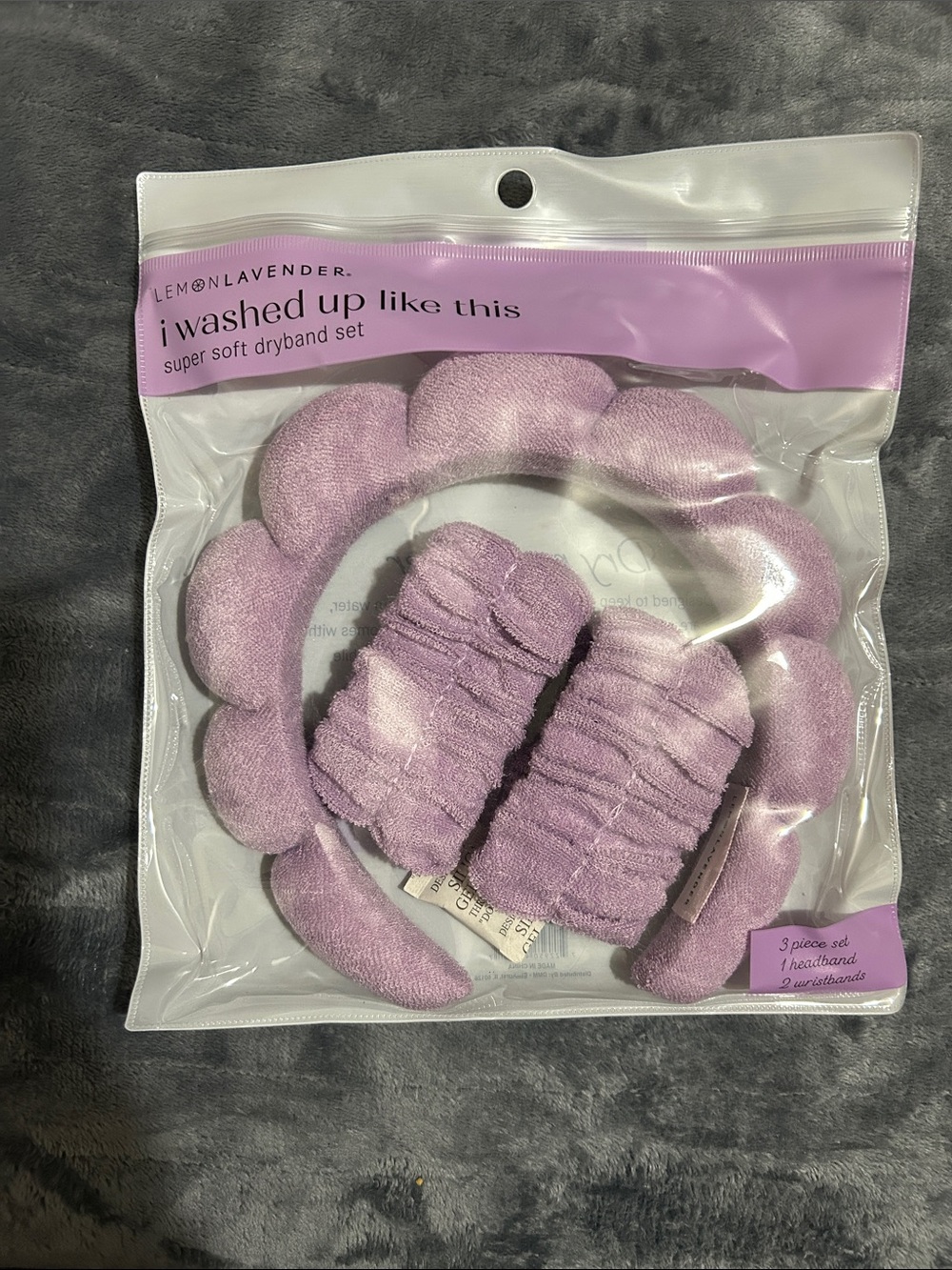 Lavender Super Soft Dryband Set - 3 Piece Hair Accessories